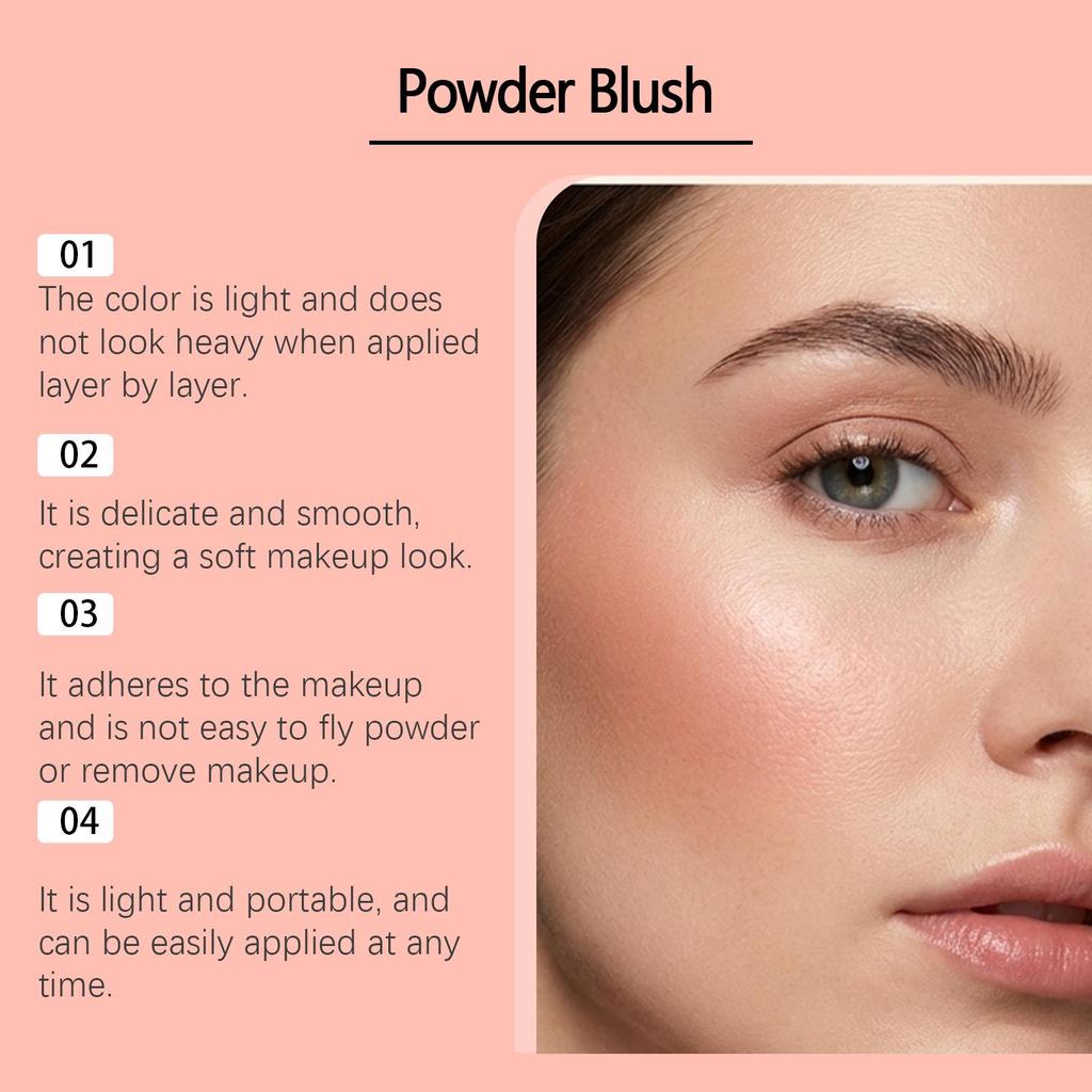 Zephoco Silky Soft Orange Blush: Long-lasting, Moisturizing, Natural Look