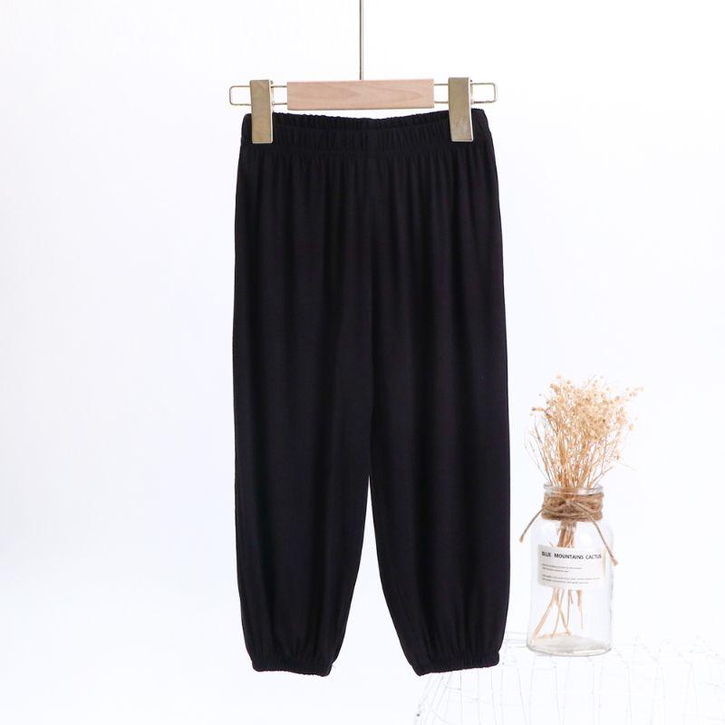 

Детские модальные брюки от комаров Летние тонкие спортивные и повседневные брюки Свободные длинные брюки для сна Мальчики и девочки Брюки-фонарики для дома 110 чёрный