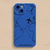 Travel-nspired Airplane Route Desian Phone Case For iPhone 16 15 14 13 12 11 Pro Max Mini 7 8 Plus X XR XS Soft Silicone Cover
