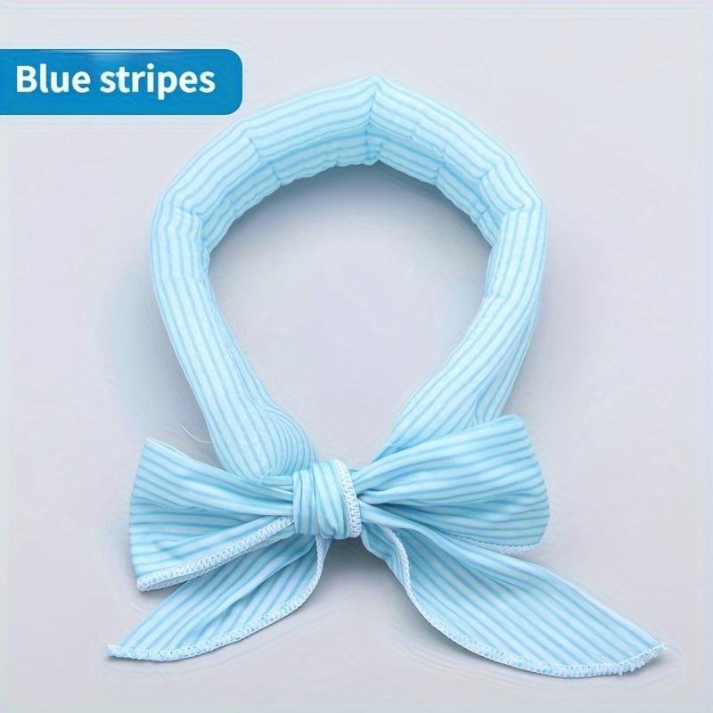 

Летний охлаждающий ледяной шарф для домашних животных, охлаждающий нагрудник для собак, ледяное полотенце для кошек, японский мультяшный ледяной ошейник для домашних животных 100x5cm синий