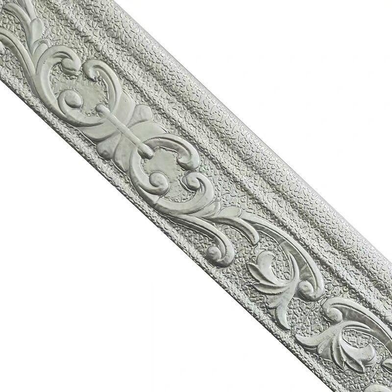 1pc 8cmx2.3m Self-Adhesive 3D Wall Trim Strip Home Decor Wall Molding Line DIY Baseboard Ceiling Trim Sticker Widening Decor