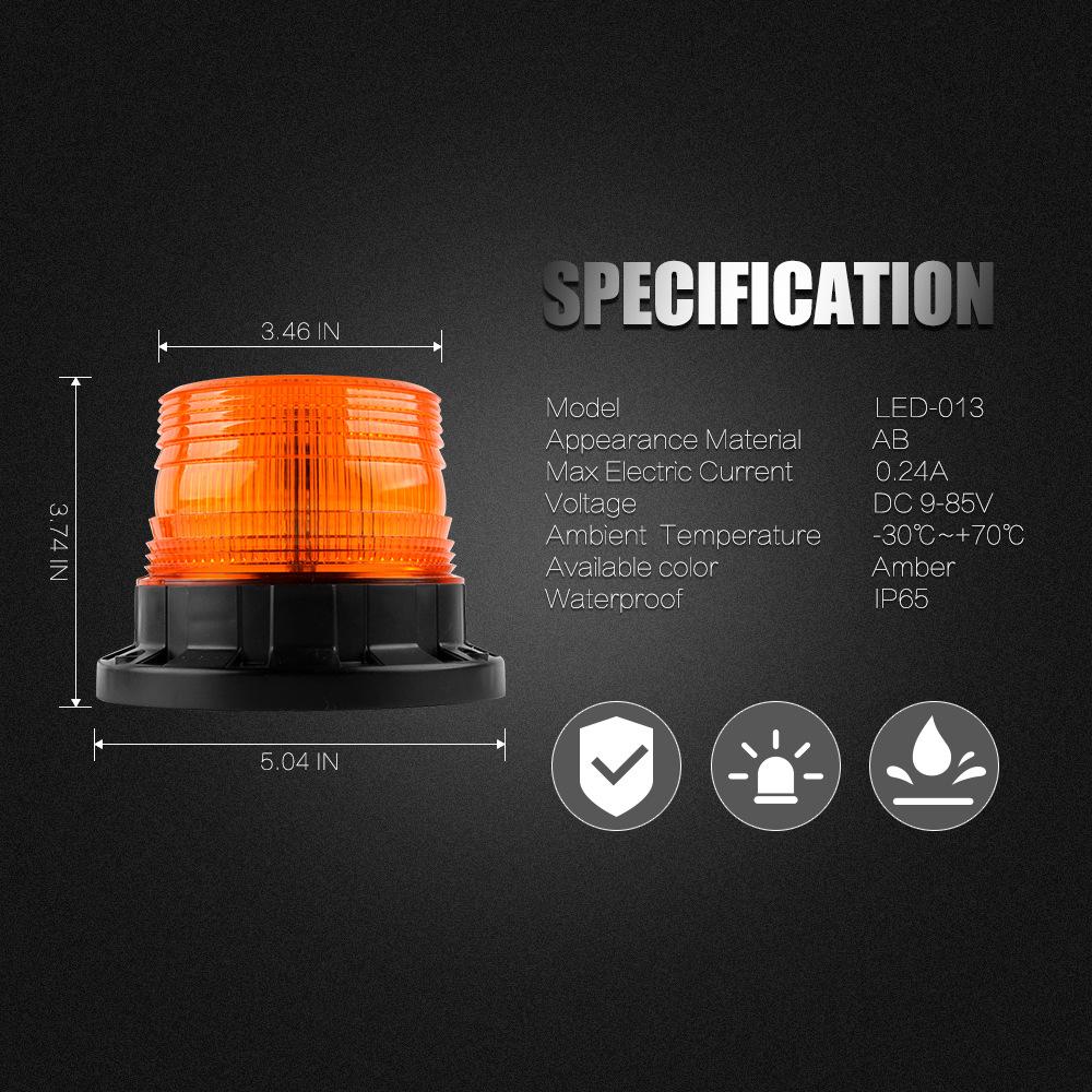 Auto-Blitzlicht, Notfall-Auto, rotierende Verkehrsanzeige, Auto-Blitzlicht, LED, orange, blau, rot, Blitz, Auto-Warnlicht
