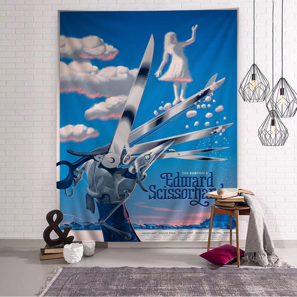 Movie EEdward SScissorhands  Hippie Wall Hanging Tapestries Bohemian Wall Tapestries Mandala INS Home Decor