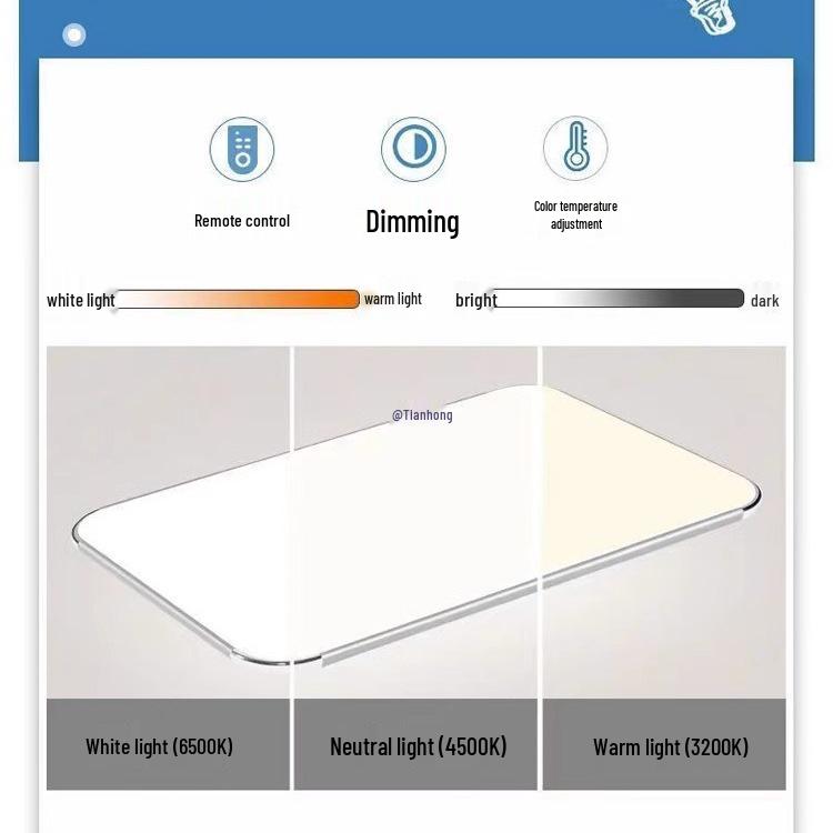 Modern Minimalist Rectangular Ceiling Light for Living Rooms, Bedrooms, Hallways, and Restaurants