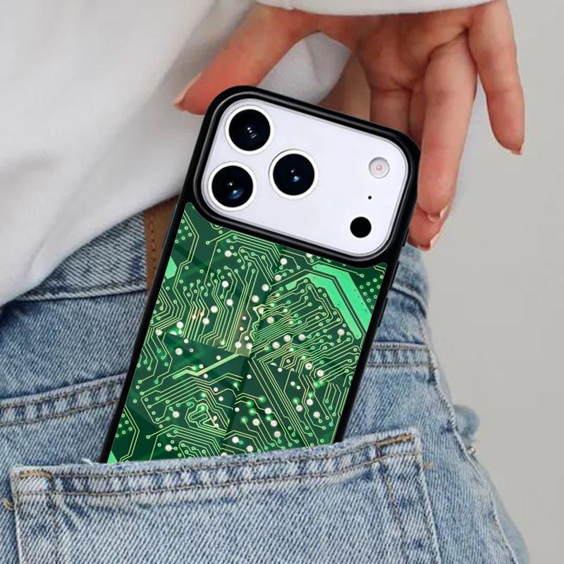 The Integrated Circuit Board Phone Case for iPhone 17ProMax 12 13 14 15 16e 17 Pro Max Plus Air Cover