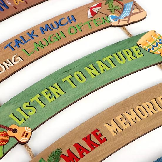 Hawaii Tiki Bar Welcome Sign, Summer Beach Farmhouse Wooden Hanging Sign, Tropical Wall Decoration Plaque for Hawaiian Luau Party