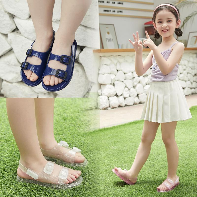 Crystal Children's Shoes, Boys and Girls, Small and Medium-sized Children, Candy Colored Flat Sandals, Roman Shoes, Children's Shoes