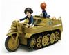 PLATZ Girls & Panzer the Movie: Miho and Yukari's Kettenkrad, Oarai Girls' High School Version, Assembled Tracks! 1/35 Scale Plastic Model GPSP-2