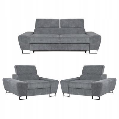 Savio Sofa 2-seater Armchairs Grey Living Room Set Family Furniture