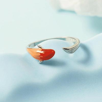 Bague Argentée Porte-Bonheur Carpe pour Femme - Tendance Mode 2022