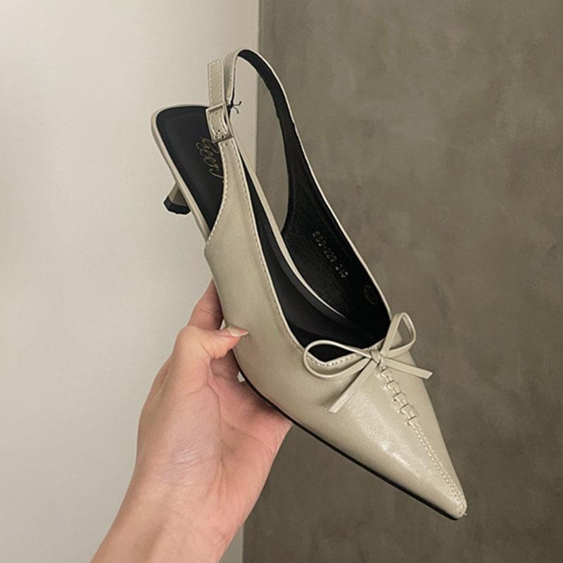 Fashion 2025 New Pumps Women Stiletto Heels 5cm Shoes Female Buckle Strap Footwear Fashion Pointed Toe Party Ladies Medium Heels Shoes
