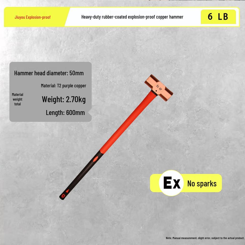 Explosion-Proof Pure Copper Octagonal Mallet, 4lb, 8lb Options Available