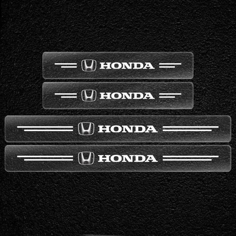 

For Honda Car Threshold Protector Transparent Decorative Badge 3D Sticker For Honda Accord Odyssey Civic Inspire Envix Crider Ci