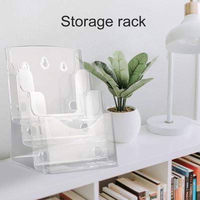 Acrylic Brochure Holder 3-Tier Brochure Display Stand with Divider Wall Mount Countertop Clear Flyer Holder Rack Magazine Booklet Display Stand