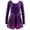 Children's Spring/Summer Long Sleeve Cotton Ballet Leotard Two-Piece Set