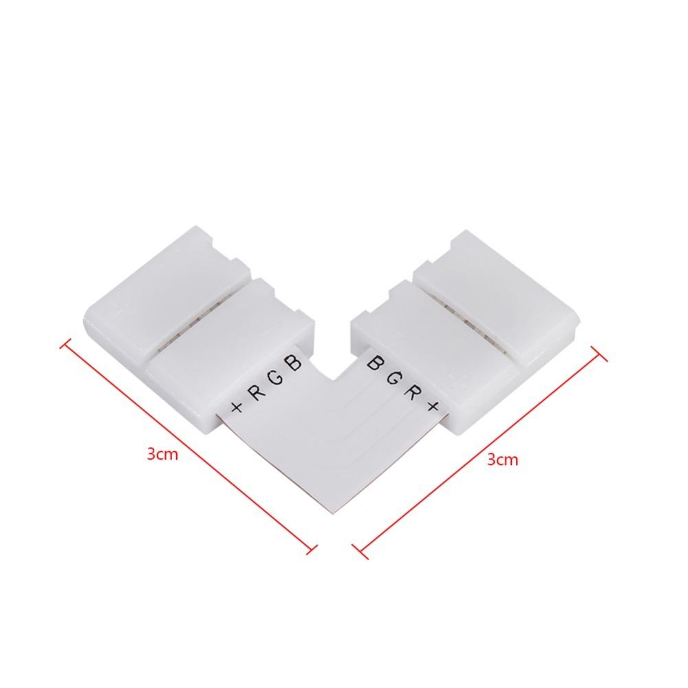 20PCS 4 Pin LED Strip Connector 10mm LED Strip Adapter Light Strip Adapter  Corner Connection