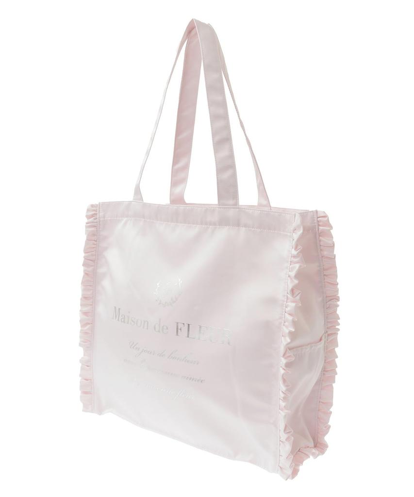 Sac Cabas Carré à Volants en Satin Maison de Fleur pour Femme, Noir, 08000881100