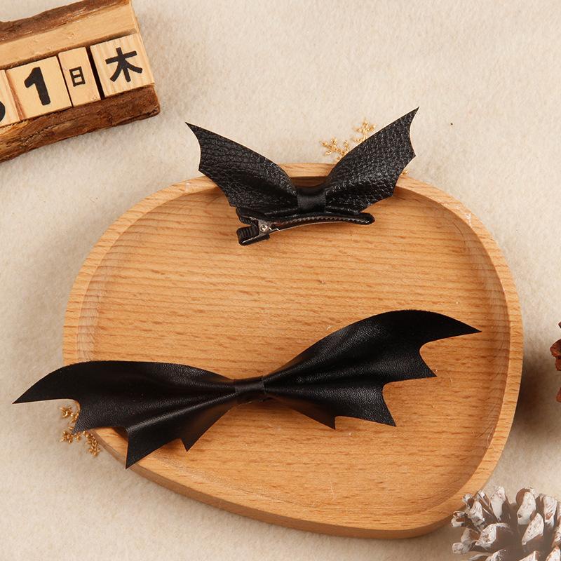 Halloween Hair Clip Head Clip Bat Leather Hair Clip Halloween Decorative Headpiece