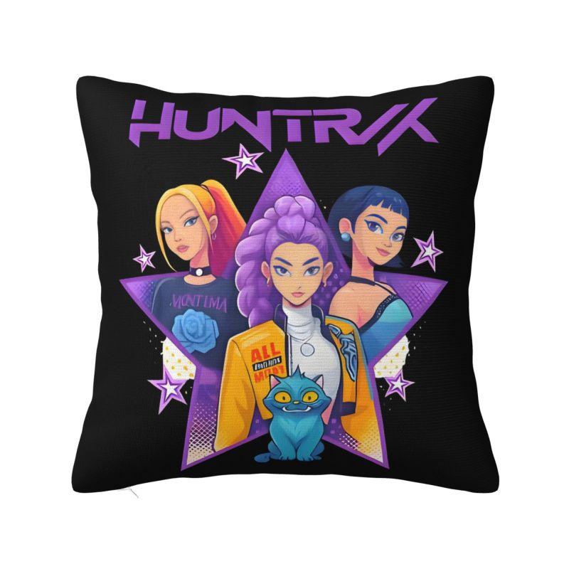 Vlastní povlak na polštář v severském stylu Kpop Hunter Demons 40x40cm Polyester Huntrix Povlak na polštář na pohovku Čtvercový povlak na polštář