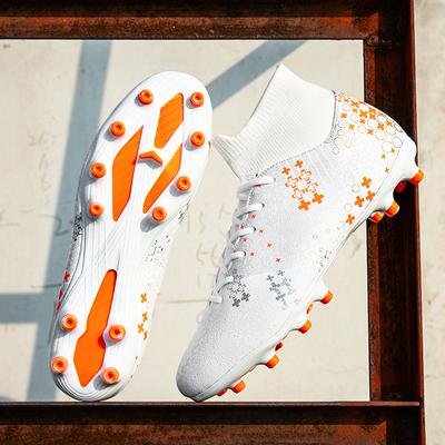 2025 Fashion Men Football Boots Long Spike Kids Grass TF/FG Training Soccer Shoes Professional Society Sneakers Outdoor Sports F