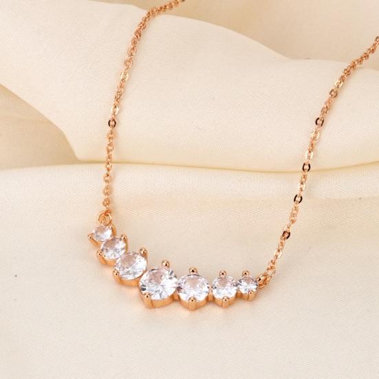 Yousheng Women Necklace Faux Crystal Symmetric Polished Neck Decoration Jewelry Prom Party Dating Clavicle Necklace