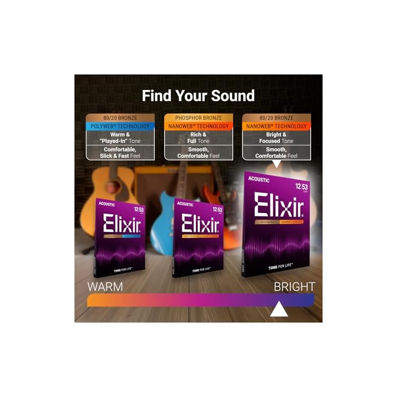 Elixir Acoustic Guitar Strings NANOWEB 80/20 Bronze Extra Light .010-.047 #11002 [Domestic Genuine Product]