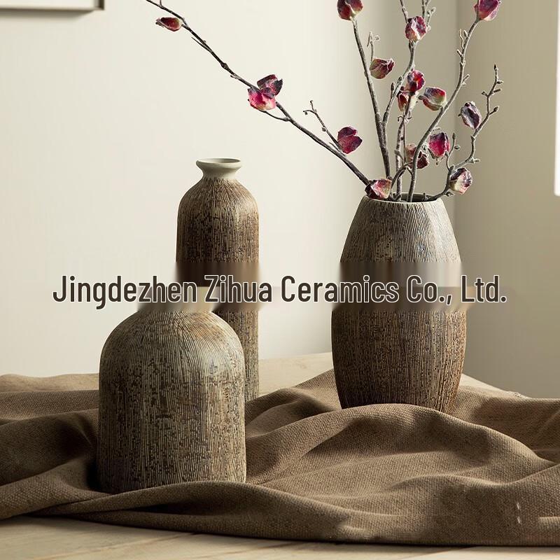 Jingdezhen Hand-Carved Ceramic Zen Vase