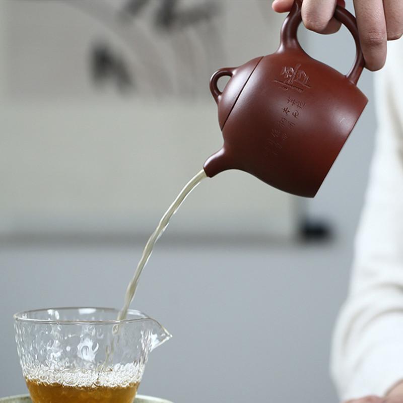 320ml Chinese Yixing Teapots Purple Clay Tea Pot Beauty Kettle Raw Ore Zisha Handmade Tea Set Customized Dahongpao Authentic