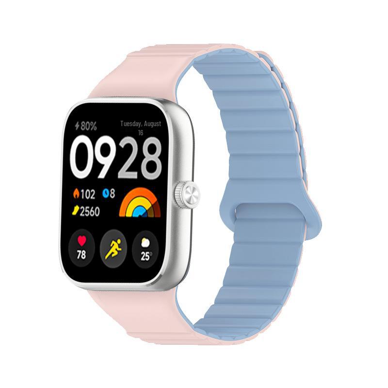 

Силиконовый магнитный ремешок для Xiaomi Redmi Watch 4 - сменный браслет унисекс magnetic upgraded two-color silicone