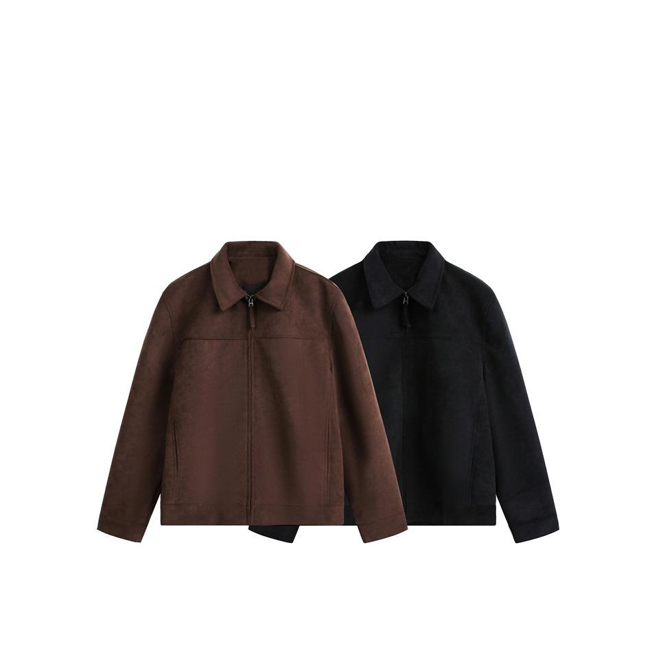 ACE Niche Men's Trendy Suede Lapel Casual Workwear Jacket HJ5823