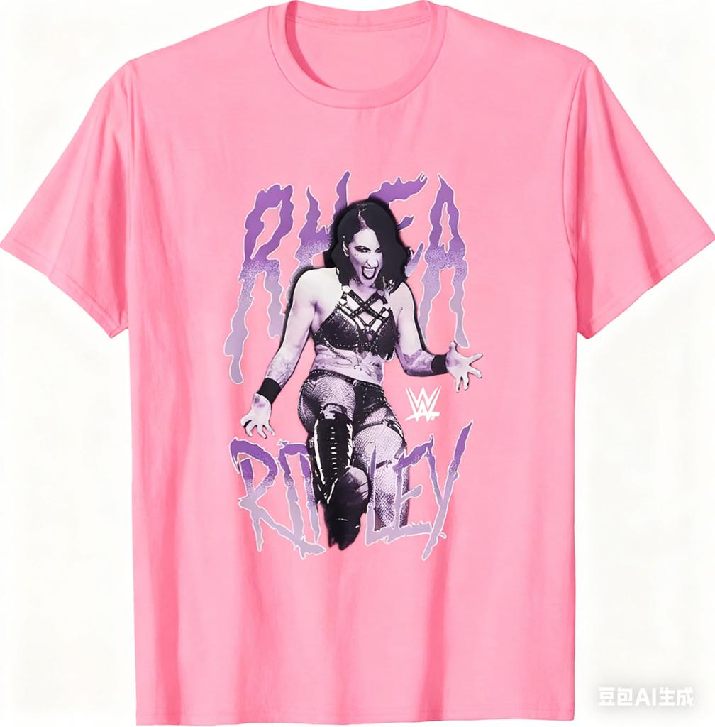 2026 Rhea Ripley Kicking Portrait Girls T-Shirt, Men Women T-Shirt High-end Luxury Is for Both Men and Women Top Y2k