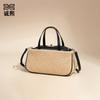 Summer Fashion Niche Raffia Hand-held Women's Bag Simple and Versatile Single Shoulder Oblique Span Bag Casual Hand Carry Small Square Bag