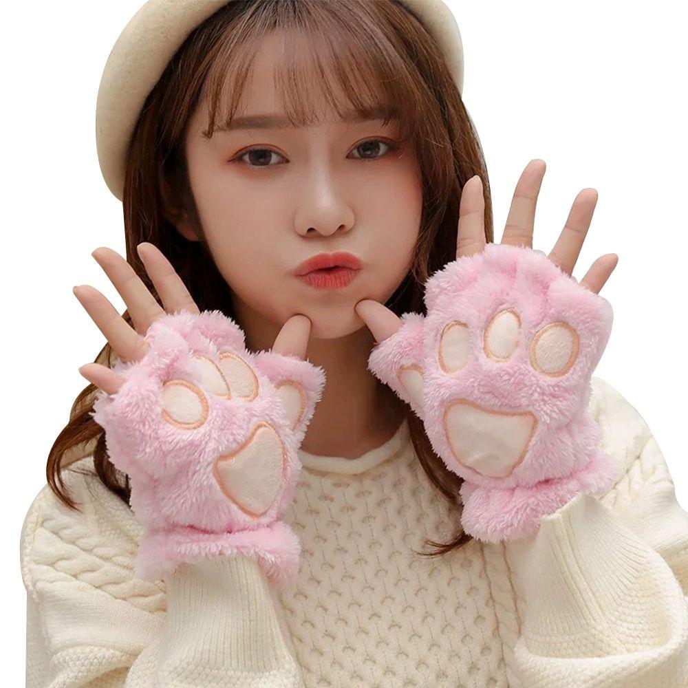 Bear Paw Women Winter Gloves Warm Animal Gloves Fashion Cat Paw Gloves  Cosplay