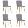 VidaXL Dining Chairs Set of 4 Light Grey Fabric, Chair, Living Room Chair, Accent Chair, Kitchen Chair, Seat of 3315320