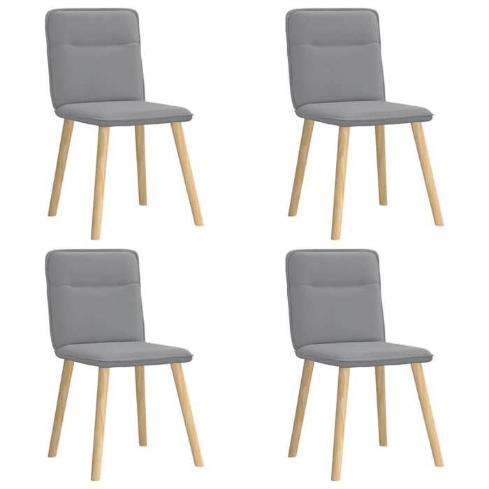 VidaXL Chaises à manger lot de 4 gris clair tissu, chaise, chaise de salon, chaise d'accent, chaise de cuisine, siège de 3315320