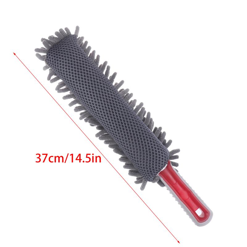 Car Wheel Brush Auto Detailing Wash Brush Duster Exterior Free Universal Car Body Duster For Cleaning Vehicle серый