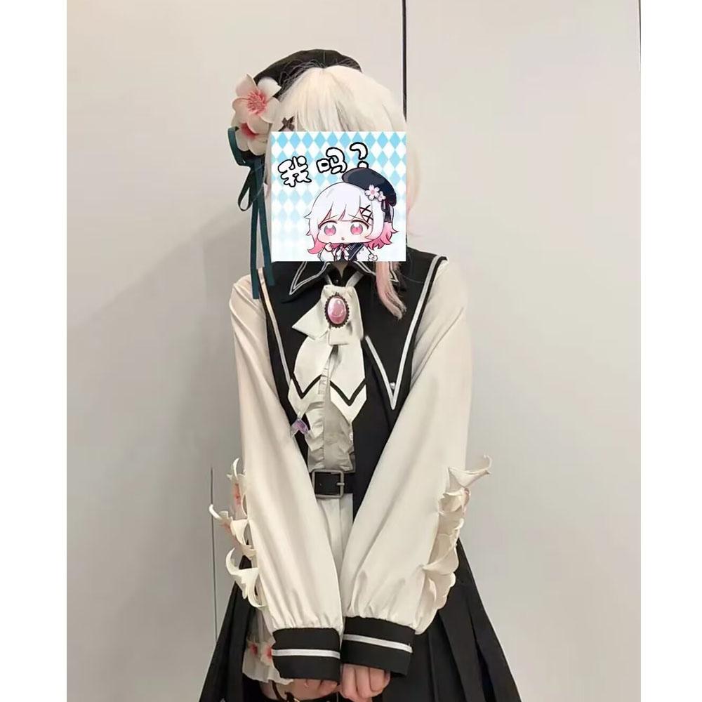 New Sakuraba Ema Cosplay Costume Wig Anime Magical Woma Witch Trial Ema School Uniform Lolita Dress Halloween Christmas Clothing