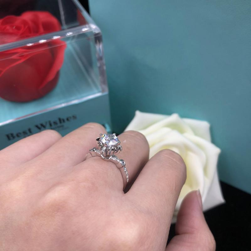 New Romantic Engagement Ring for Lover High Quality Silver Color Bling Bling Cubic Zirconia New Fashion Wedding Women Jewelry