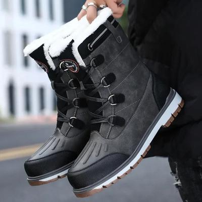 Hochwertige Winter-Schneestiefel Herren Plüsch Warm Bequem Rutschfest Abriebfest Wasserdicht Outdoor Lässig Baumwollschuhe