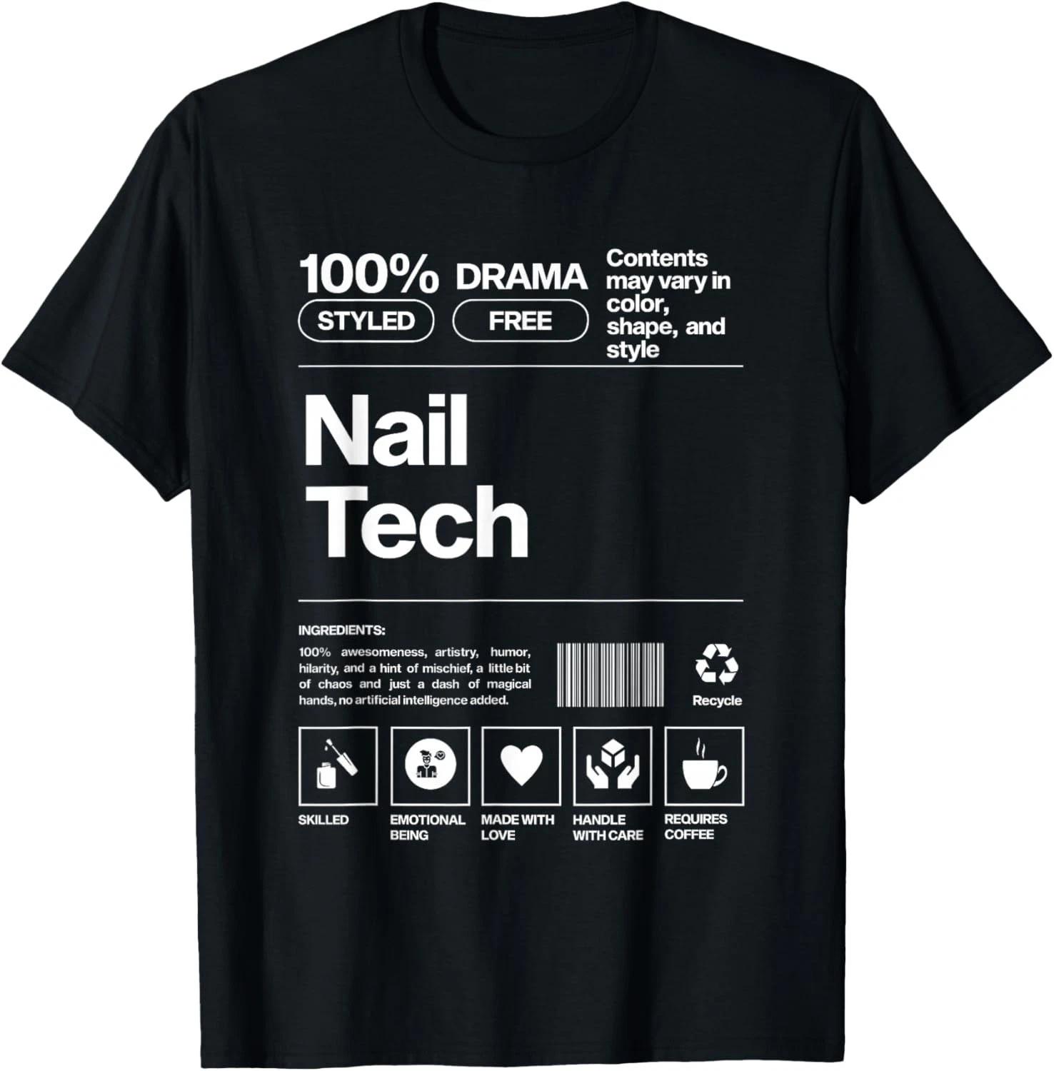 Nail Tech Barcode Nail Tech T-Shirt 2XL