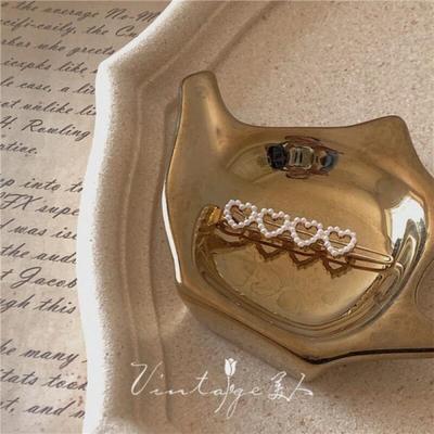 Hairpin Hairpin Pearl Mini Hairpin Point Heart Cubic