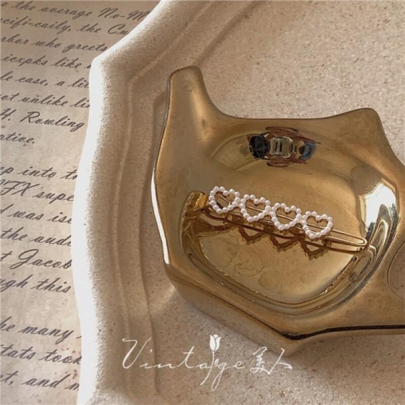 Hairpin Hairpin Pearl Mini Hairpin Point Heart Cubic