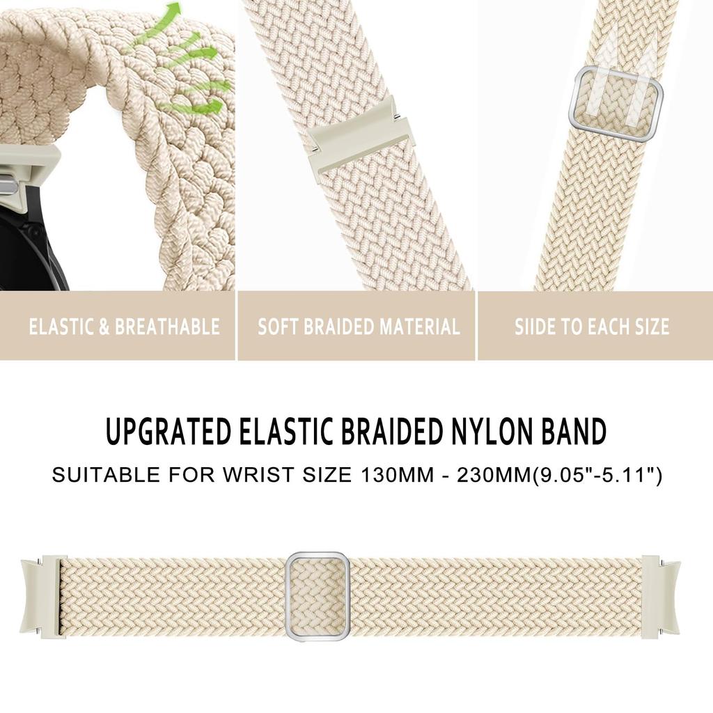 Braided solo loop Band For Samsung Galaxy Watch 6 4 Classic 5 pro 44mm 40mm 47mm 43mm 20mm No gaps bracelet Galaxy Watch 6 Strap
