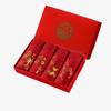 Caizhiyan Lot de 4 Sous-vêtements Rouges Mi-Taille pour Homme Année du Cheval