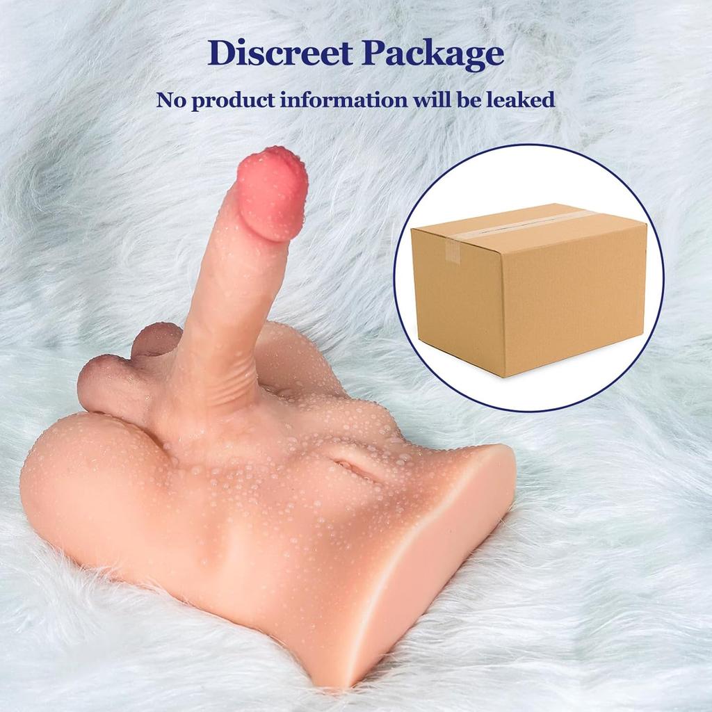 2.6KG Realistic 3D Muscular Male Torso Sex Doll - Flexible Girthy Dildo & Tight Anal Tunnel for Solo - Couple Use - Ideal for Men-Women-Couples