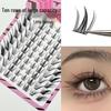 10-Row Autumn Leaf & Sunflower Faux Eyelashes - Flat, Glue-Free
