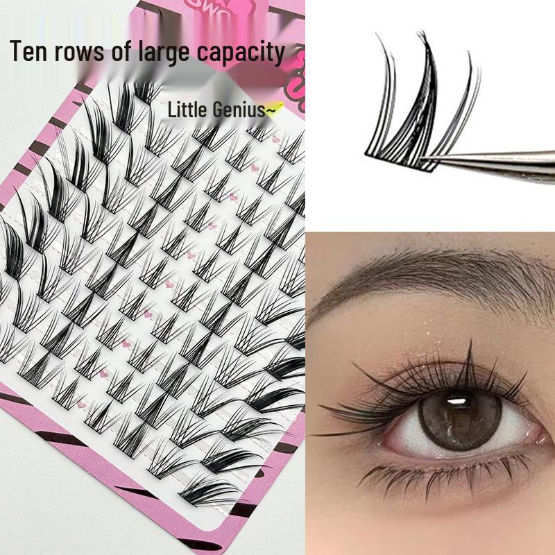 10-Row Autumn Leaf & Sunflower Faux Eyelashes - Flat, Glue-Free