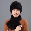 Fur hat medium old men autumn and winter thickened warm old man Rex rabbit hair hat dad cap winter