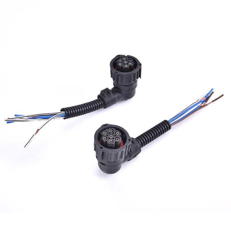Pin Priză Auto Camion Pentru Conector Lumină Spată Sârmă Priză J6 cu 7 găuri
