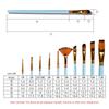 10Pcs Nylon Painting Brushes Round Pointed Tip Paintbrush Set Acrylic Oil Watercolor